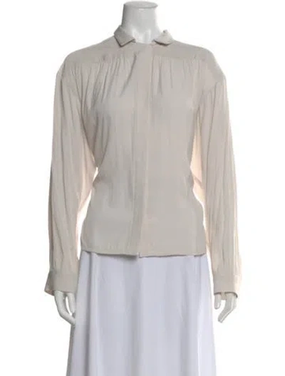 Pre-owned Chimala Long Sleeve Blouse In Gray