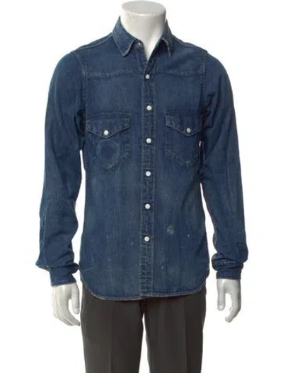 Pre-owned Chimala Long Sleeve Denim Shirt In Blue