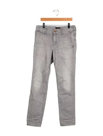 Pre-owned Chimala Low-rise Skinny Leg Jeans In Gray