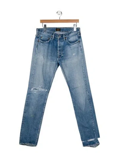 Pre-owned Chimala Mid-rise Skinny Leg Jeans In Blue