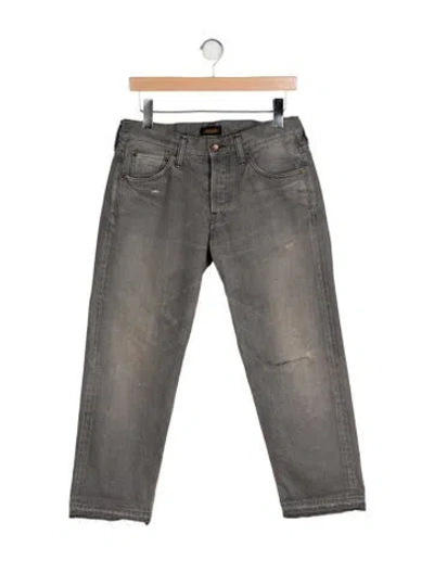 Pre-owned Chimala Mid-rise Straight Leg Jeans In Black