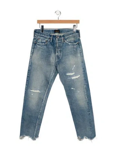 Pre-owned Chimala Mid-rise Straight Leg Jeans In Blue