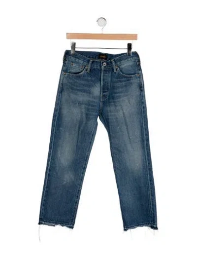 Pre-owned Chimala Mid-rise Straight Leg Jeans In Blue