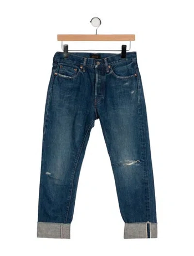 Pre-owned Chimala Mid-rise Straight Leg Jeans In Blue