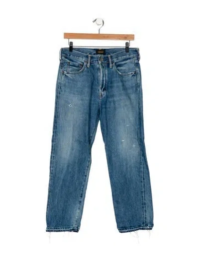 Pre-owned Chimala Mid-rise Straight Leg Jeans In Blue