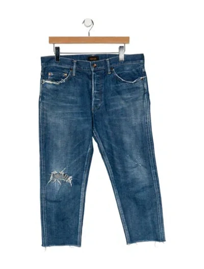 Pre-owned Chimala Mid-rise Straight Leg Jeans In Blue