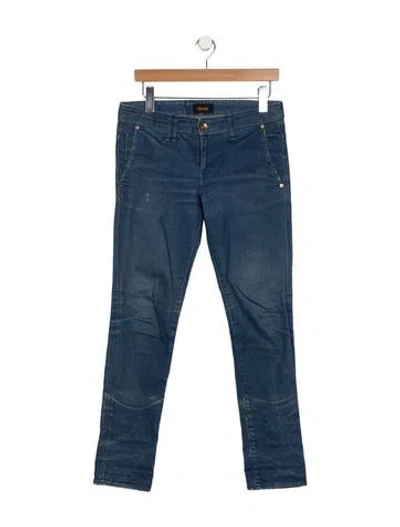 Pre-owned Chimala Mid-rise Straight Leg Jeans In Blue