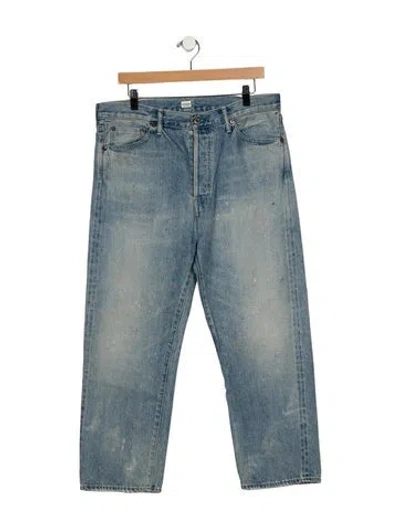 Pre-owned Chimala Mid-rise Straight Leg Jeans In Blue