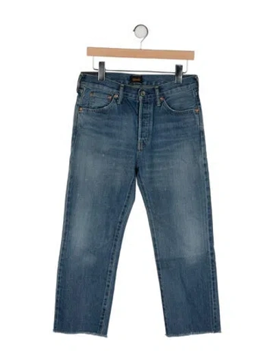 Pre-owned Chimala Mid-rise Straight Leg Jeans In Blue