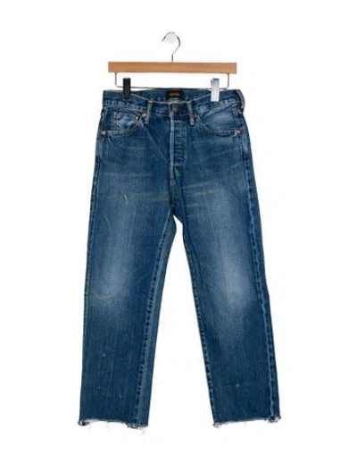 Pre-owned Chimala Mid-rise Straight Leg Jeans In Blue