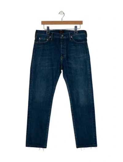 Pre-owned Chimala Mid-rise Straight Leg Jeans In Blue