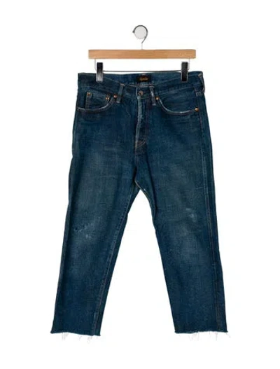 Pre-owned Chimala Mid-rise Straight Leg Jeans In Blue