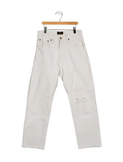 Pre-owned Chimala Mid-rise Straight Leg Jeans In Blue
