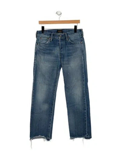 Pre-owned Chimala Mid-rise Straight Leg Jeans In Blue
