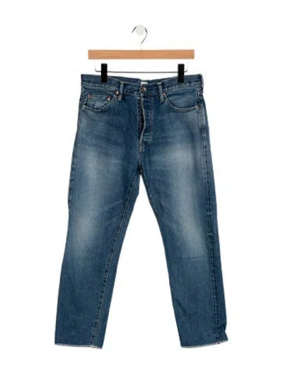 Pre-owned Chimala Mid-rise Straight Leg Jeans In Blue