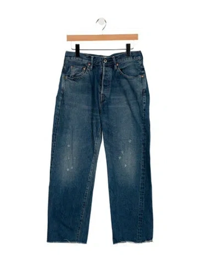 Pre-owned Chimala Mid-rise Straight Leg Jeans In Blue