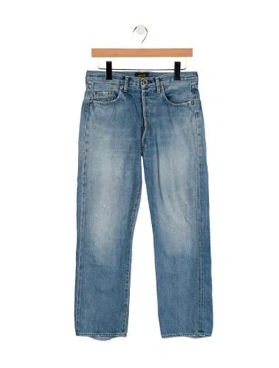 Pre-owned Chimala Mid-rise Straight Leg Jeans In Blue