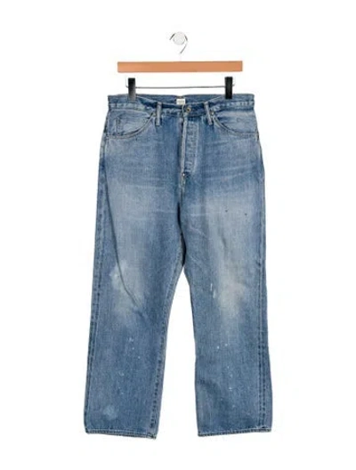Pre-owned Chimala Mid-rise Straight Leg Jeans In Blue