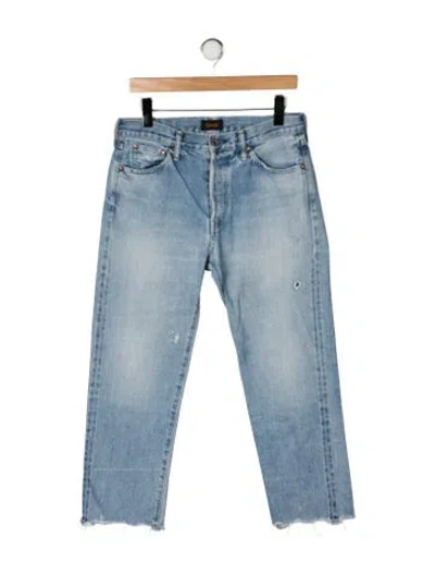 Pre-owned Chimala Mid-rise Straight Leg Jeans In Blue