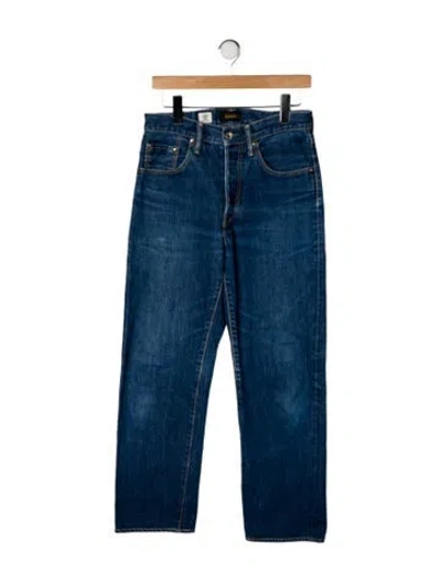 Pre-owned Chimala Mid-rise Straight Leg Jeans In Blue