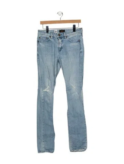 Pre-owned Chimala Mid-rise Straight Leg Jeans In Blue