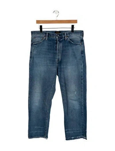 Pre-owned Chimala Mid-rise Straight Leg Jeans In Blue
