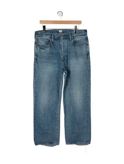 Pre-owned Chimala Mid-rise Straight Leg Jeans In Blue