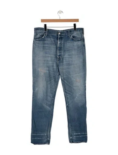 Pre-owned Chimala Mid-rise Straight Leg Jeans In Blue