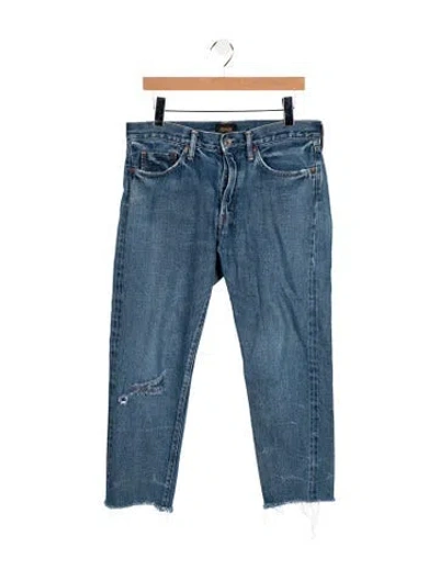 Pre-owned Chimala Mid-rise Straight Leg Jeans In Blue