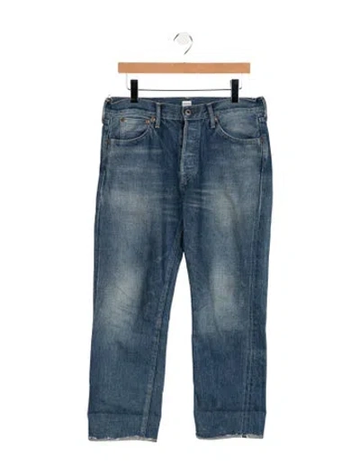 Pre-owned Chimala Mid-rise Straight Leg Jeans In Blue