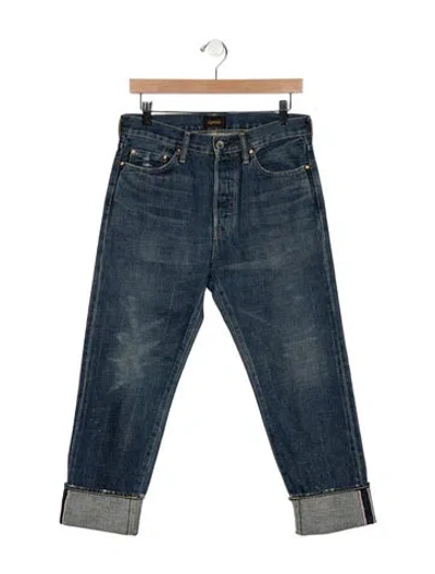 Pre-owned Chimala Mid-rise Straight Leg Jeans In Blue