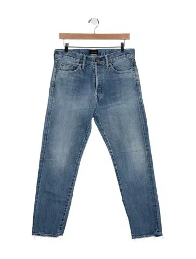 Pre-owned Chimala Mid-rise Straight Leg Jeans In Blue