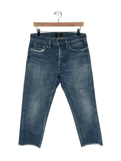 Pre-owned Chimala Mid-rise Straight Leg Jeans In Blue