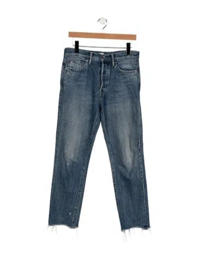 Pre-owned Chimala Mid-rise Straight Leg Jeans In Blue