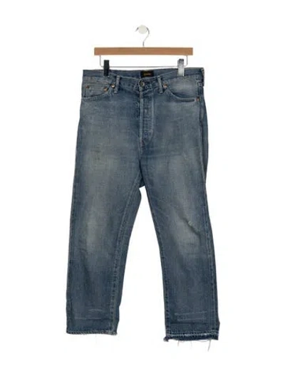 Pre-owned Chimala Mid-rise Straight Leg Jeans In Blue
