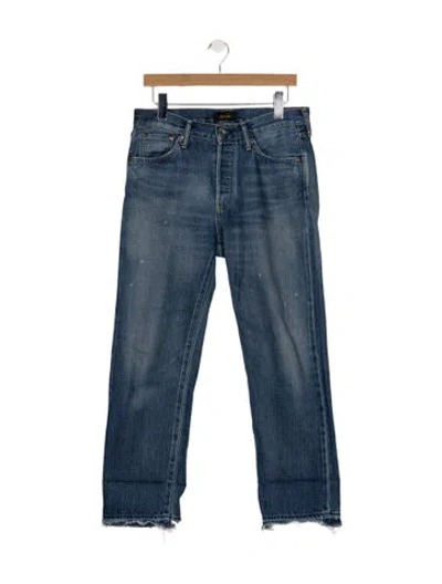 Pre-owned Chimala Mid-rise Straight Leg Jeans In Blue