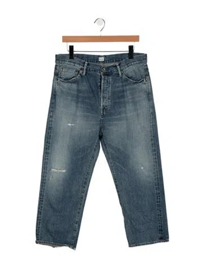 Pre-owned Chimala Mid-rise Straight Leg Jeans In Blue