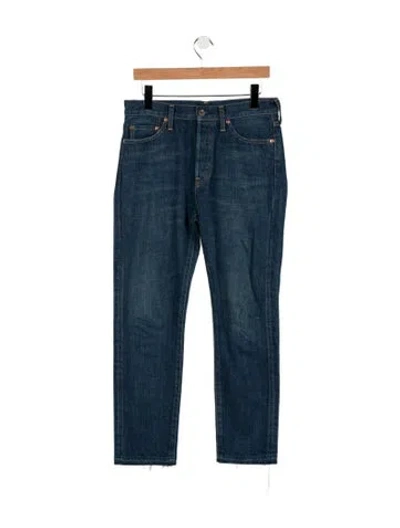 Pre-owned Chimala Mid-rise Straight Leg Jeans In Blue