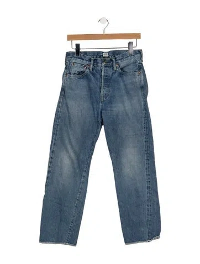 Pre-owned Chimala Mid-rise Straight Leg Jeans In Blue