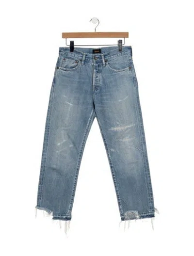 Pre-owned Chimala Mid-rise Straight Leg Jeans In Blue