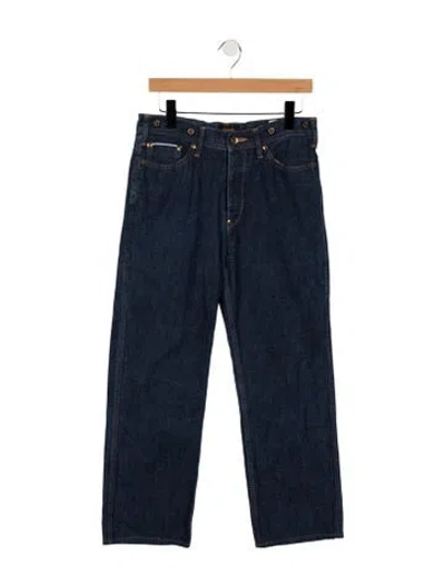 Pre-owned Chimala Mid-rise Straight Leg Jeans In Blue