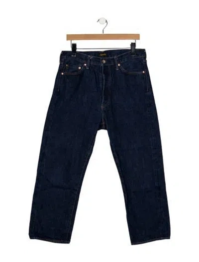 Pre-owned Chimala Mid-rise Straight Leg Jeans In Blue