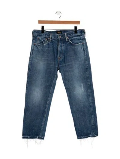 Pre-owned Chimala Mid-rise Straight Leg Jeans In Blue