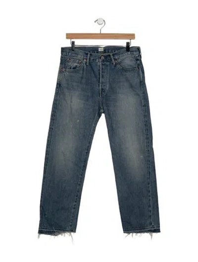 Pre-owned Chimala Mid-rise Straight Leg Jeans In Blue