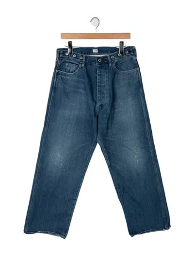 Pre-owned Chimala Mid-rise Straight Leg Jeans In Blue