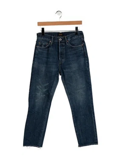Pre-owned Chimala Mid-rise Straight Leg Jeans In Blue
