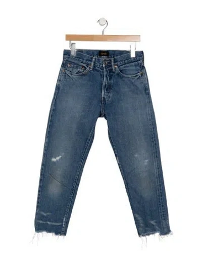 Pre-owned Chimala Mid-rise Straight Leg Jeans In Blue
