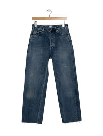 Pre-owned Chimala Mid-rise Straight Leg Jeans In Blue