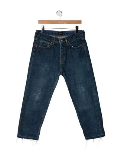 Pre-owned Chimala Mid-rise Straight Leg Jeans In Blue
