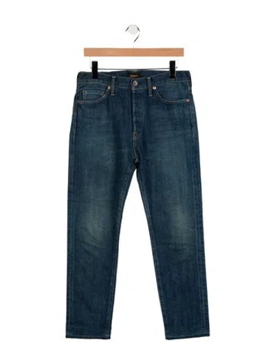 Pre-owned Chimala Mid-rise Straight Leg Jeans In Blue